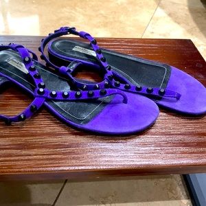 Balenciaga flat studded thong sandal